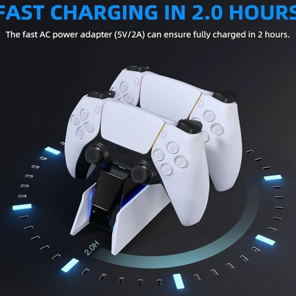 PS5 Controller Charging Station Dock, Dual Charging for Dualsense, Wireless